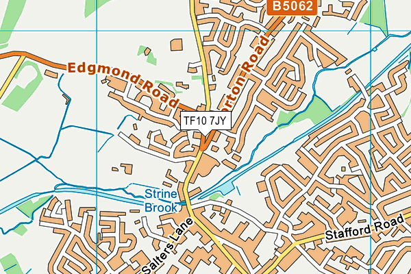 TF10 7JY map - OS VectorMap District (Ordnance Survey) TF10 7JY map - OS VectorMap District (Ordnance Survey)