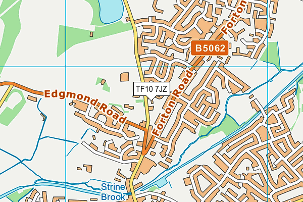 TF10 7JZ map - OS VectorMap District (Ordnance Survey) TF10 7JZ map - OS VectorMap District (Ordnance Survey)