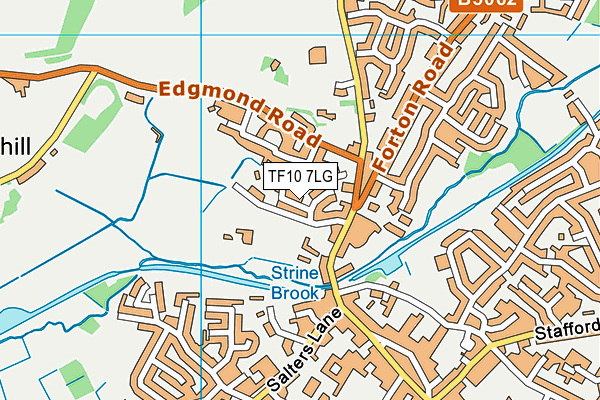 TF10 7LG map - OS VectorMap District (Ordnance Survey) TF10 7LG map - OS VectorMap District (Ordnance Survey)