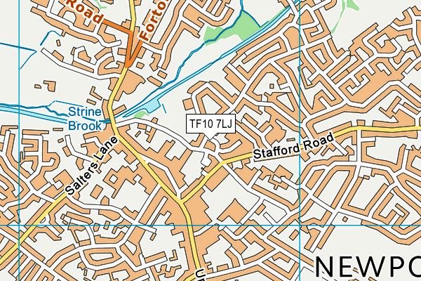TF10 7LJ map - OS VectorMap District (Ordnance Survey) TF10 7LJ map - OS VectorMap District (Ordnance Survey)