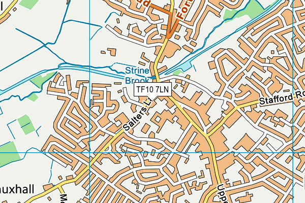 TF10 7LN map - OS VectorMap District (Ordnance Survey) TF10 7LN map - OS VectorMap District (Ordnance Survey)