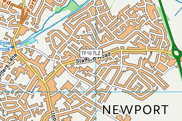 TF10 7LZ map - OS VectorMap District (Ordnance Survey) TF10 7LZ map - OS VectorMap District (Ordnance Survey)