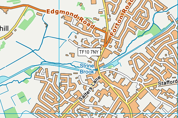 TF10 7NY map - OS VectorMap District (Ordnance Survey) TF10 7NY map - OS VectorMap District (Ordnance Survey)