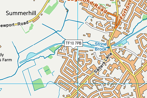 TF10 7PB map - OS VectorMap District (Ordnance Survey) TF10 7PB map - OS VectorMap District (Ordnance Survey)