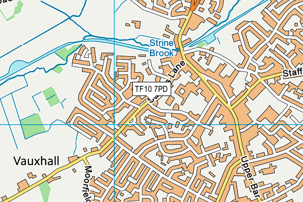 TF10 7PD map - OS VectorMap District (Ordnance Survey) TF10 7PD map - OS VectorMap District (Ordnance Survey)