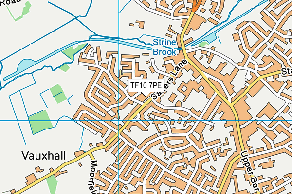 TF10 7PE map - OS VectorMap District (Ordnance Survey) TF10 7PE map - OS VectorMap District (Ordnance Survey)