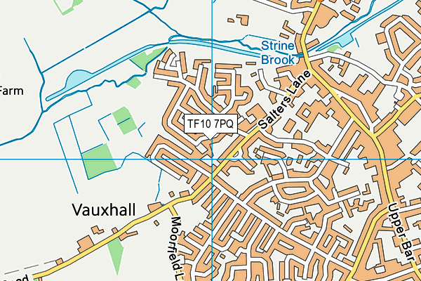 TF10 7PQ map - OS VectorMap District (Ordnance Survey) TF10 7PQ map - OS VectorMap District (Ordnance Survey)