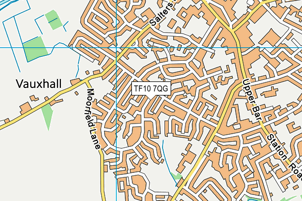 TF10 7QG map - OS VectorMap District (Ordnance Survey) TF10 7QG map - OS VectorMap District (Ordnance Survey)