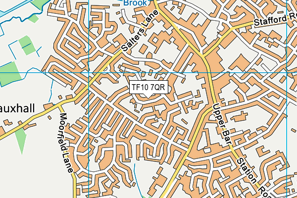 TF10 7QR map - OS VectorMap District (Ordnance Survey) TF10 7QR map - OS VectorMap District (Ordnance Survey)