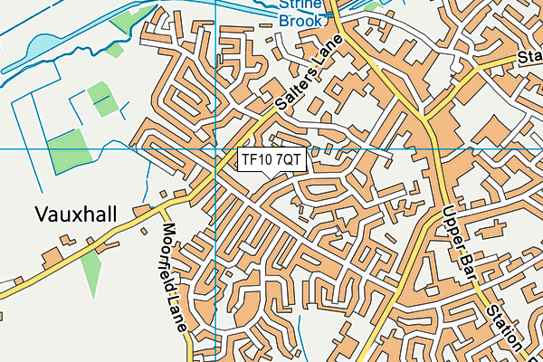 TF10 7QT map - OS VectorMap District (Ordnance Survey) TF10 7QT map - OS VectorMap District (Ordnance Survey)
