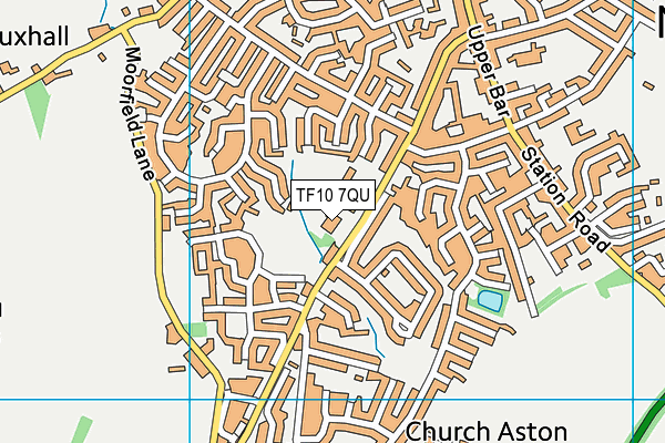 TF10 7QU map - OS VectorMap District (Ordnance Survey) TF10 7QU map - OS VectorMap District (Ordnance Survey)
