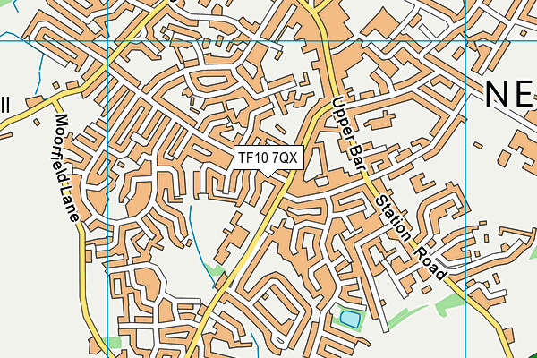 TF10 7QX map - OS VectorMap District (Ordnance Survey) TF10 7QX map - OS VectorMap District (Ordnance Survey)