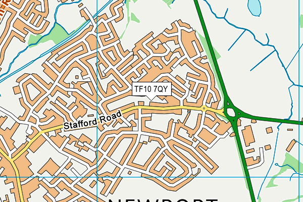 TF10 7QY map - OS VectorMap District (Ordnance Survey) TF10 7QY map - OS VectorMap District (Ordnance Survey)