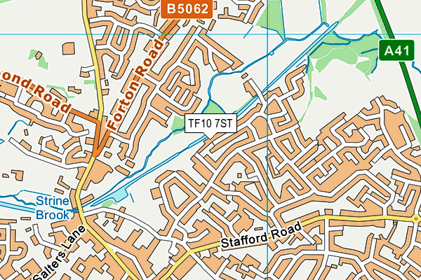 TF10 7ST map - OS VectorMap District (Ordnance Survey) TF10 7ST map - OS VectorMap District (Ordnance Survey)