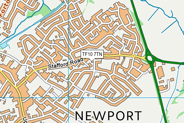 TF10 7TN map - OS VectorMap District (Ordnance Survey) TF10 7TN map - OS VectorMap District (Ordnance Survey)