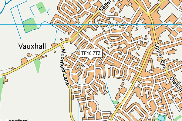 TF10 7TZ map - OS VectorMap District (Ordnance Survey) TF10 7TZ map - OS VectorMap District (Ordnance Survey)