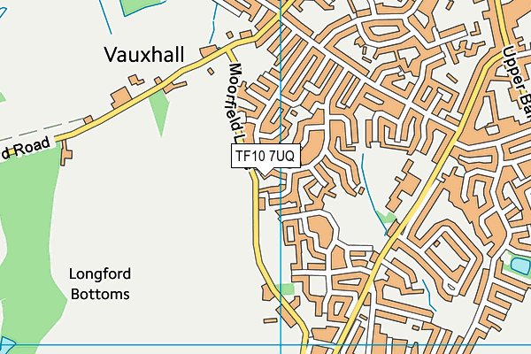 TF10 7UQ map - OS VectorMap District (Ordnance Survey)