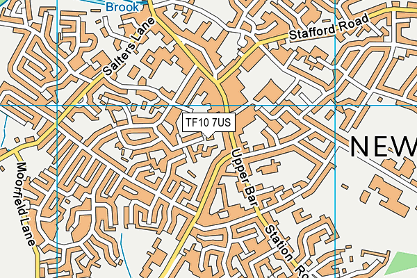 TF10 7US map - OS VectorMap District (Ordnance Survey) TF10 7US map - OS VectorMap District (Ordnance Survey)