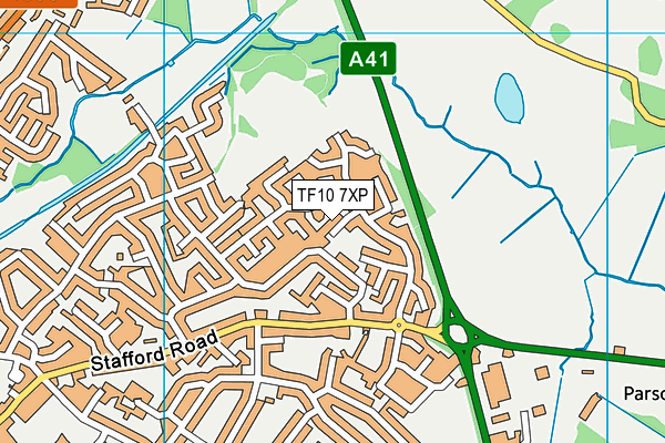 TF10 7XP map - OS VectorMap District (Ordnance Survey) TF10 7XP map - OS VectorMap District (Ordnance Survey)