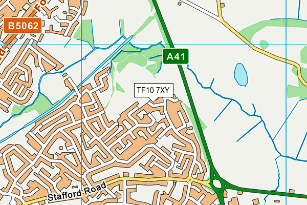 TF10 7XY map - OS VectorMap District (Ordnance Survey) TF10 7XY map - OS VectorMap District (Ordnance Survey)