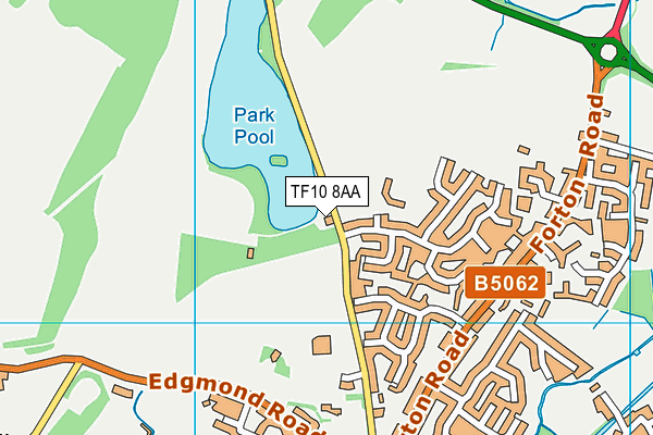 TF10 8AA map - OS VectorMap District (Ordnance Survey) TF10 8AA map - OS VectorMap District (Ordnance Survey)