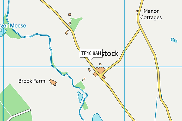 TF10 8AH map - OS VectorMap District (Ordnance Survey) TF10 8AH map - OS VectorMap District (Ordnance Survey)