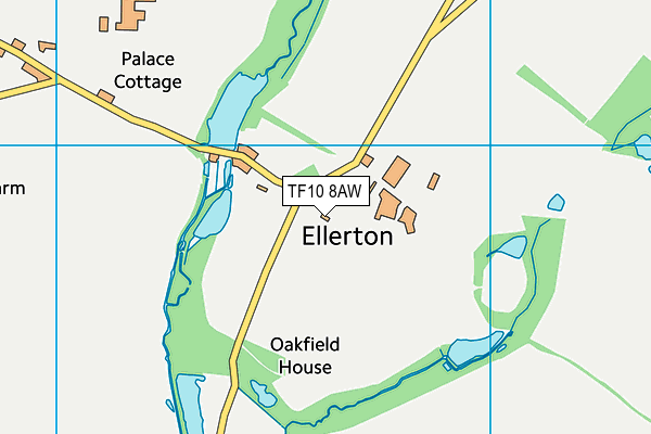 TF10 8AW map - OS VectorMap District (Ordnance Survey)