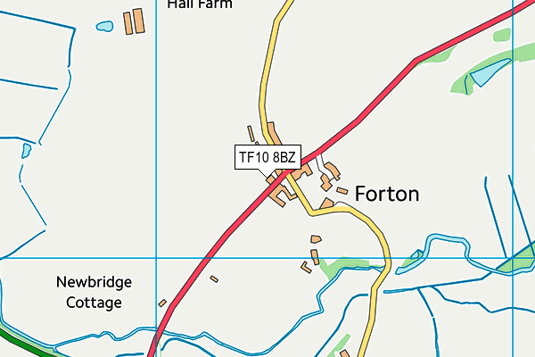 TF10 8BZ map - OS VectorMap District (Ordnance Survey) TF10 8BZ map - OS VectorMap District (Ordnance Survey)