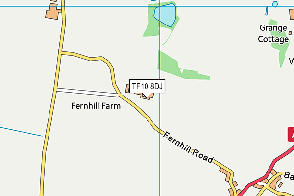 TF10 8DJ map - OS VectorMap District (Ordnance Survey) TF10 8DJ map - OS VectorMap District (Ordnance Survey)
