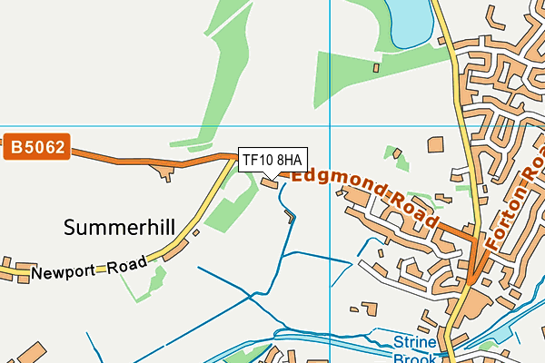 TF10 8HA map - OS VectorMap District (Ordnance Survey) TF10 8HA map - OS VectorMap District (Ordnance Survey)