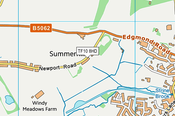TF10 8HD map - OS VectorMap District (Ordnance Survey)