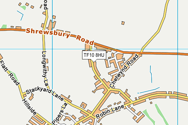 TF10 8HU map - OS VectorMap District (Ordnance Survey) TF10 8HU map - OS VectorMap District (Ordnance Survey)