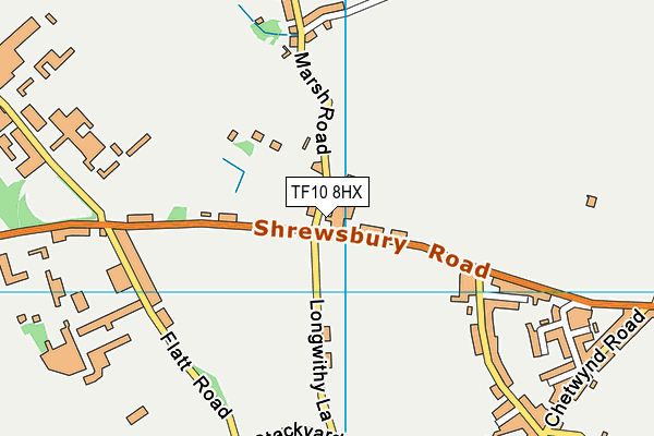 TF10 8HX map - OS VectorMap District (Ordnance Survey) TF10 8HX map - OS VectorMap District (Ordnance Survey)