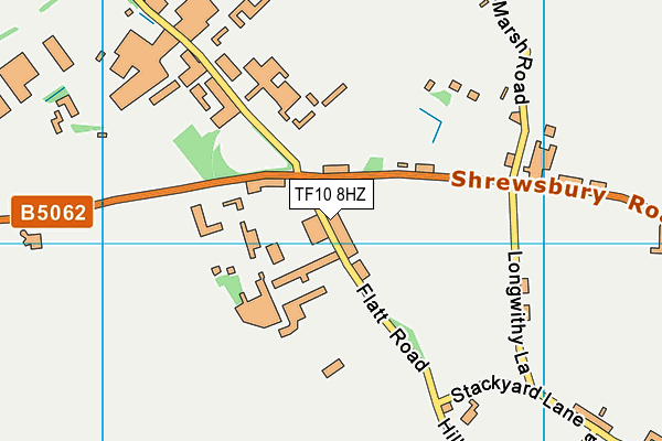 TF10 8HZ map - OS VectorMap District (Ordnance Survey) TF10 8HZ map - OS VectorMap District (Ordnance Survey)