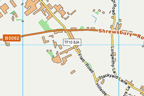 TF10 8JA map - OS VectorMap District (Ordnance Survey) TF10 8JA map - OS VectorMap District (Ordnance Survey)
