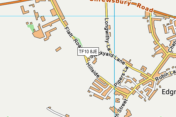 TF10 8JE map - OS VectorMap District (Ordnance Survey) TF10 8JE map - OS VectorMap District (Ordnance Survey)