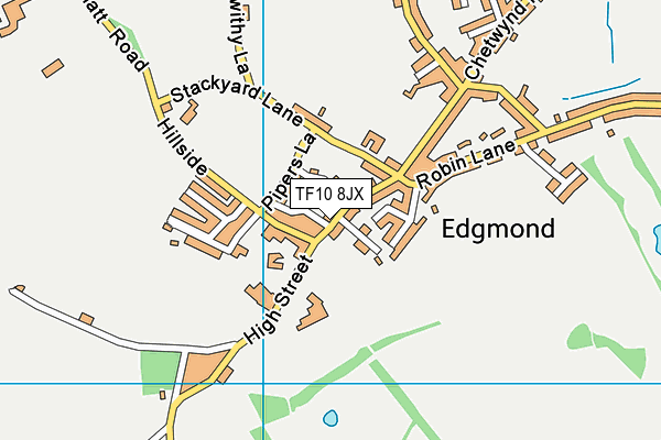 TF10 8JX map - OS VectorMap District (Ordnance Survey)