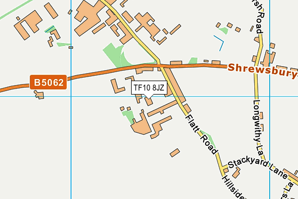 TF10 8JZ map - OS VectorMap District (Ordnance Survey) TF10 8JZ map - OS VectorMap District (Ordnance Survey)