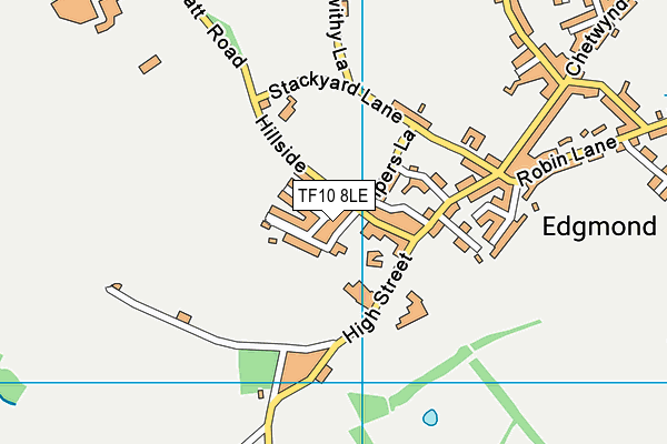 TF10 8LE map - OS VectorMap District (Ordnance Survey) TF10 8LE map - OS VectorMap District (Ordnance Survey)