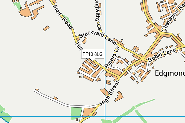 TF10 8LG map - OS VectorMap District (Ordnance Survey) TF10 8LG map - OS VectorMap District (Ordnance Survey)