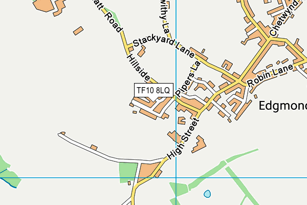 TF10 8LQ map - OS VectorMap District (Ordnance Survey) TF10 8LQ map - OS VectorMap District (Ordnance Survey)
