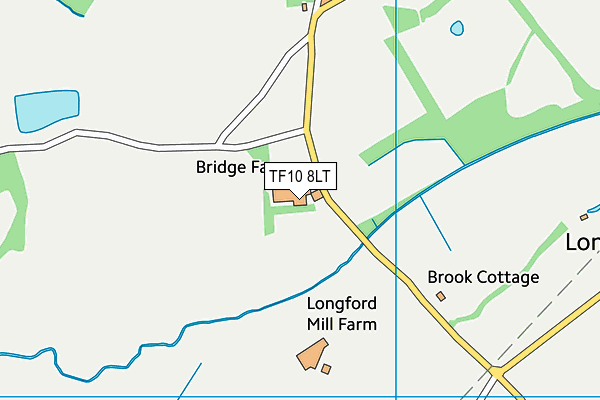 TF10 8LT map - OS VectorMap District (Ordnance Survey) TF10 8LT map - OS VectorMap District (Ordnance Survey)
