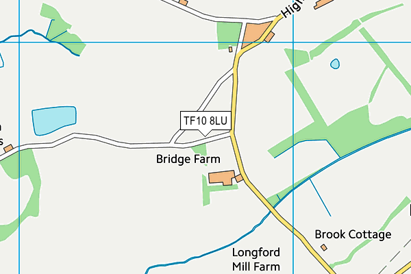 TF10 8LU map - OS VectorMap District (Ordnance Survey) TF10 8LU map - OS VectorMap District (Ordnance Survey)