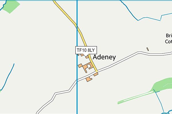 TF10 8LY map - OS VectorMap District (Ordnance Survey) TF10 8LY map - OS VectorMap District (Ordnance Survey)