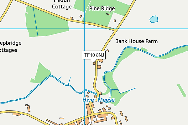 TF10 8NJ map - OS VectorMap District (Ordnance Survey) TF10 8NJ map - OS VectorMap District (Ordnance Survey)