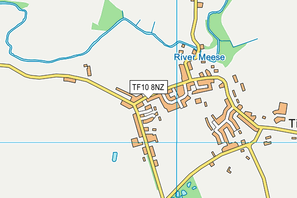 TF10 8NZ map - OS VectorMap District (Ordnance Survey) TF10 8NZ map - OS VectorMap District (Ordnance Survey)