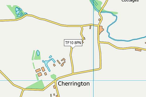 TF10 8PN map - OS VectorMap District (Ordnance Survey)
