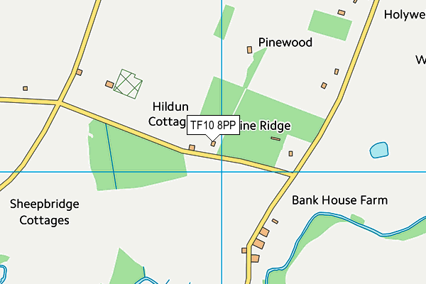 TF10 8PP map - OS VectorMap District (Ordnance Survey) TF10 8PP map - OS VectorMap District (Ordnance Survey)