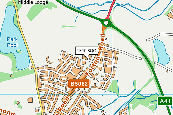 TF10 8QG map - OS VectorMap District (Ordnance Survey) TF10 8QG map - OS VectorMap District (Ordnance Survey)
