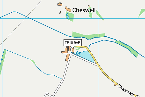 TF10 9AE map - OS VectorMap District (Ordnance Survey) TF10 9AE map - OS VectorMap District (Ordnance Survey)